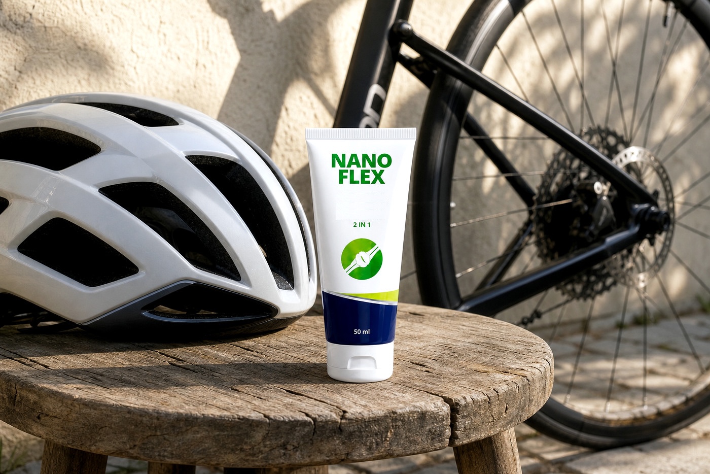 NanoFlex 50 ml-es tubus sisak mellett, udvaron